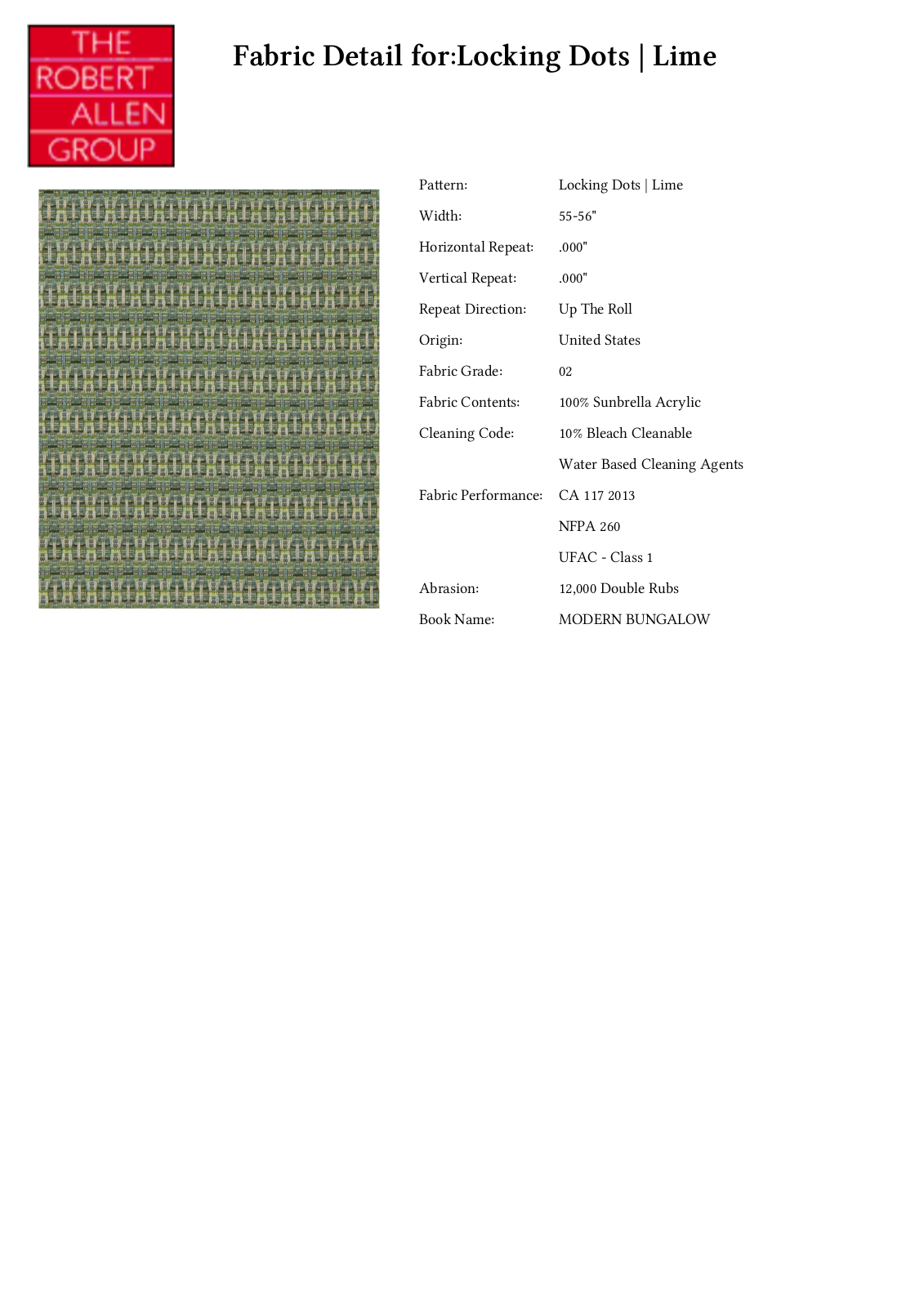 Robert Allen W008967267 Specifications - ManualMachine.com