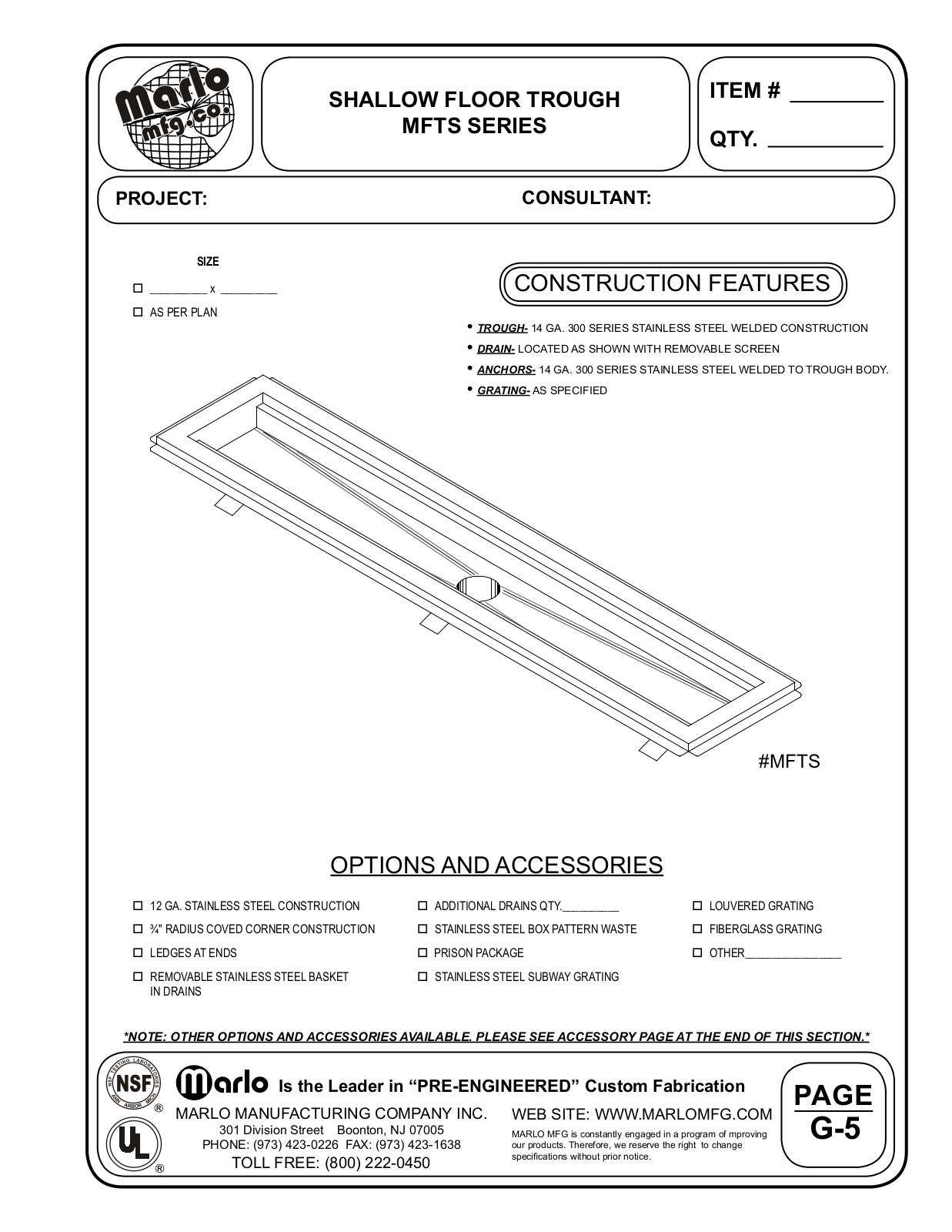 Marlo MFTS10812 User Manual