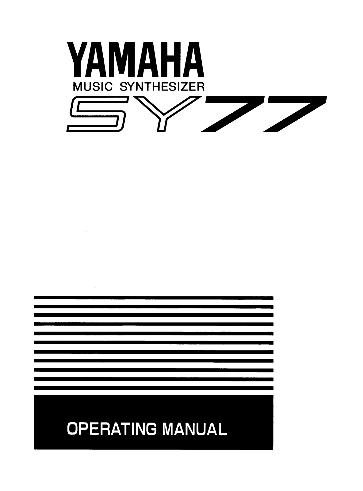 Yamaha SY77E User Manual