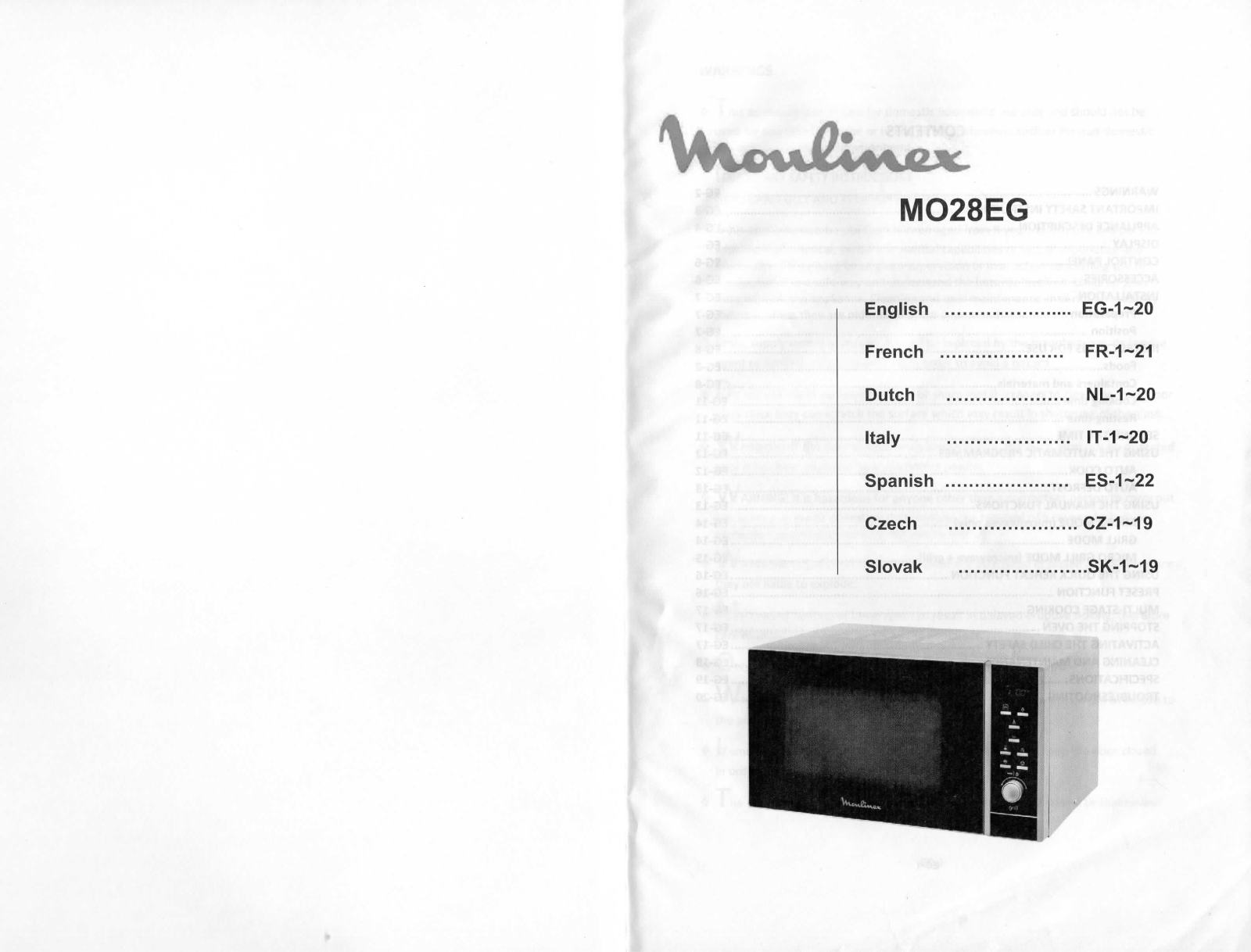 MOULINEX MO28EG User Manual