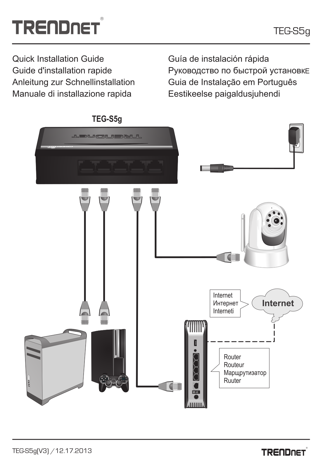 TRENDnet TEG-S5g Installation Guide