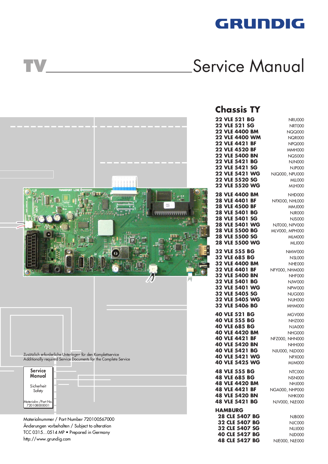 Grundig 32VLE5405 Schematic