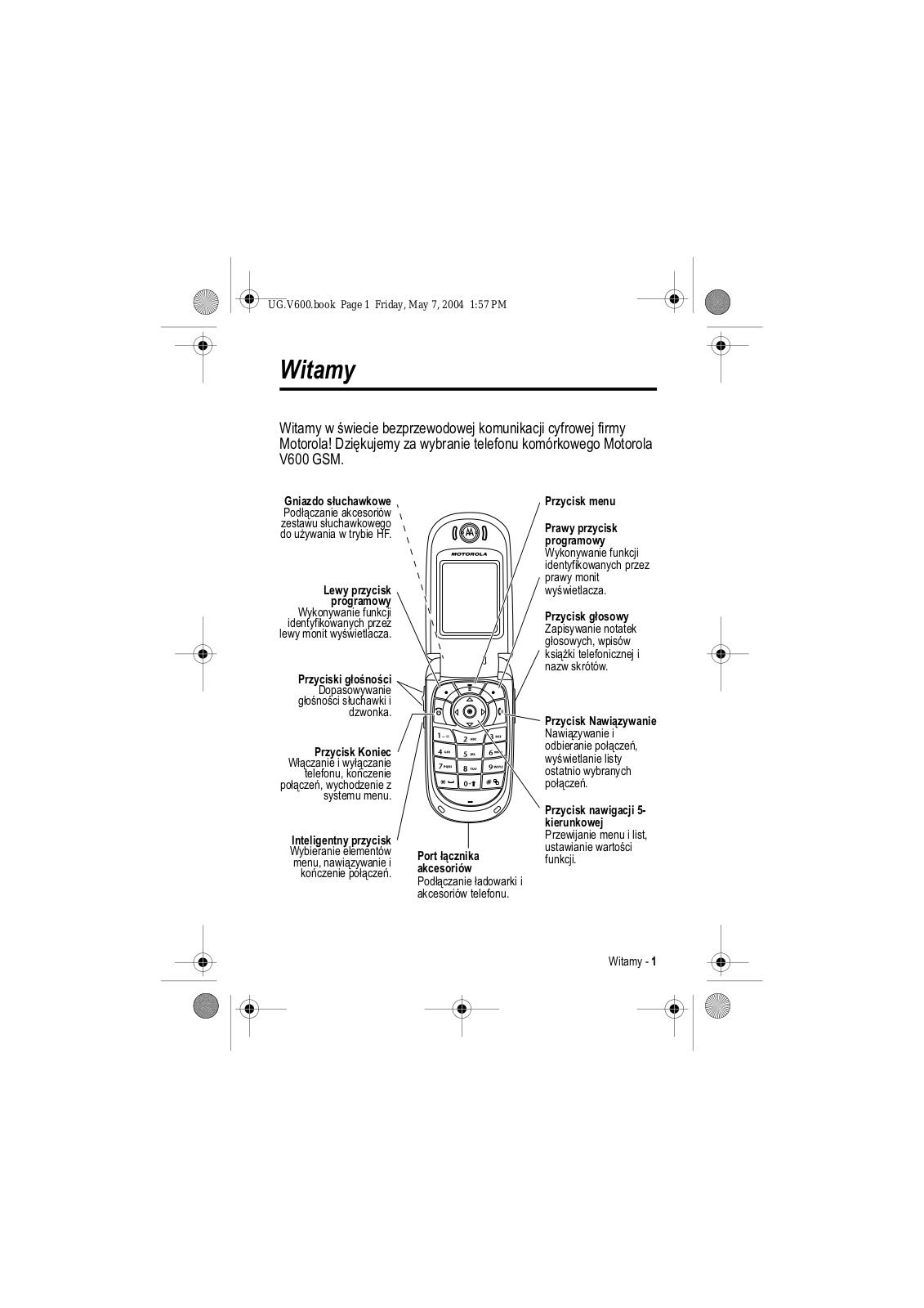 Motorola V600 User Manual