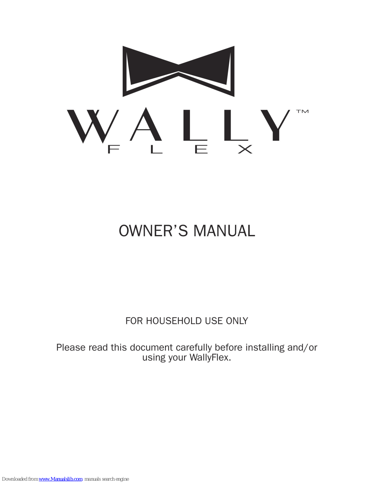 Valet WallyFlex Owner's Manual