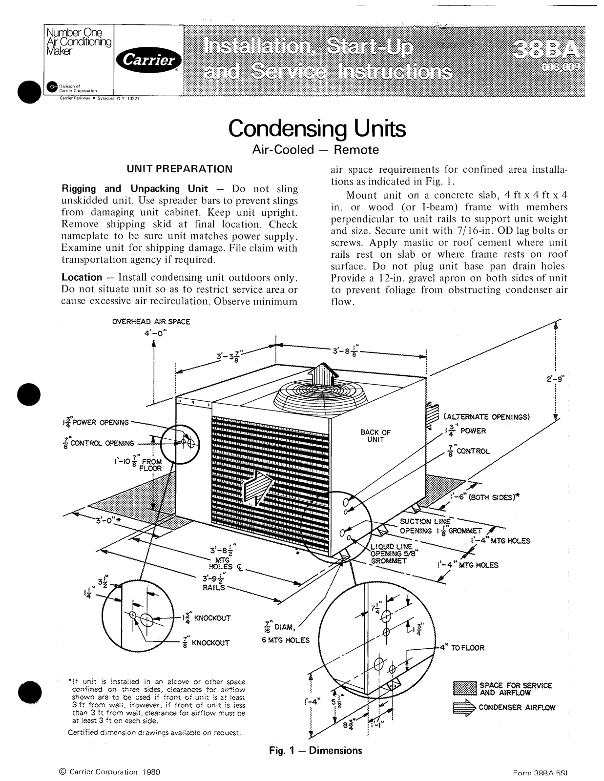 Carrier 38BA User Manual