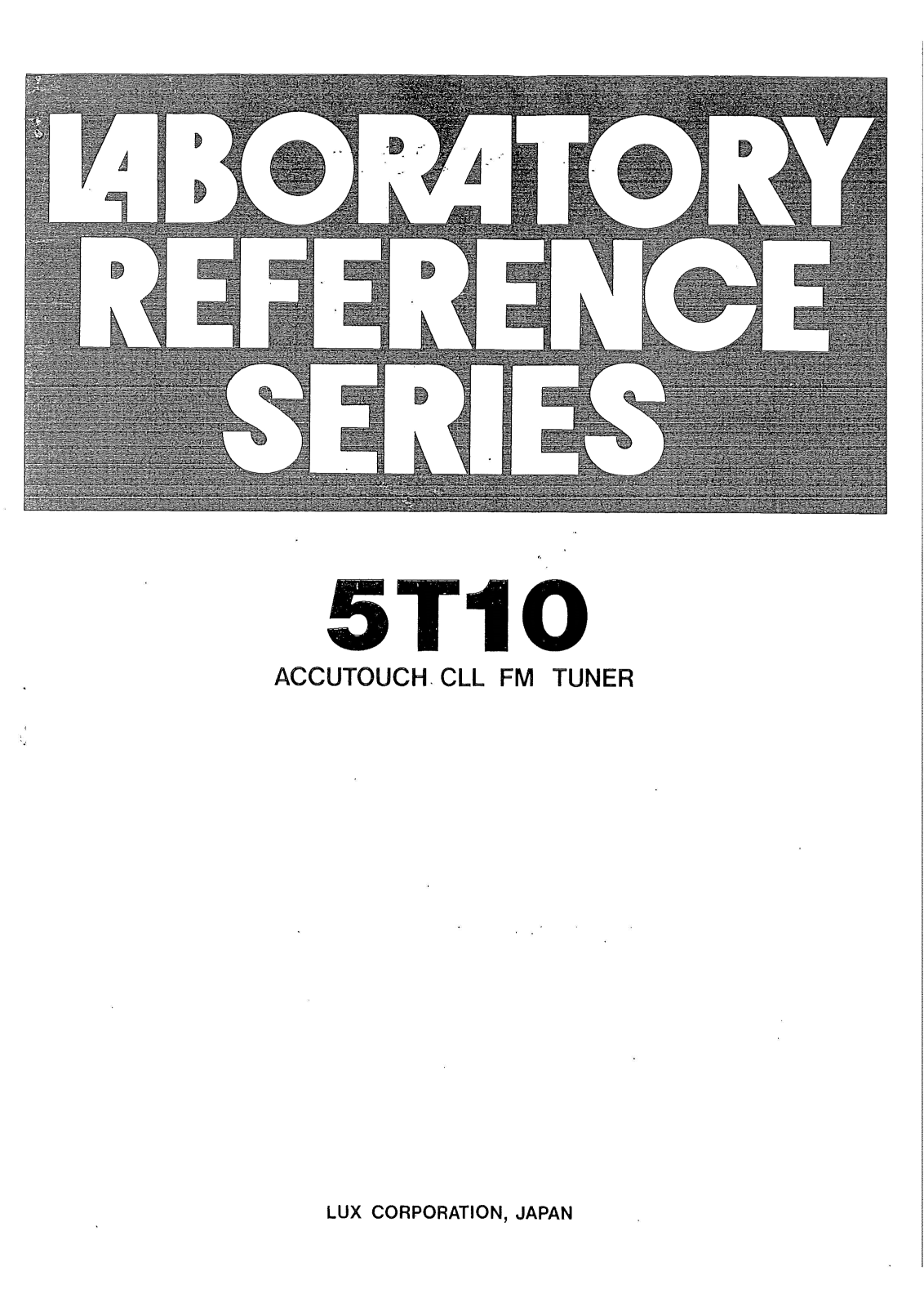 Luxman 5-T-10 Owners Manual