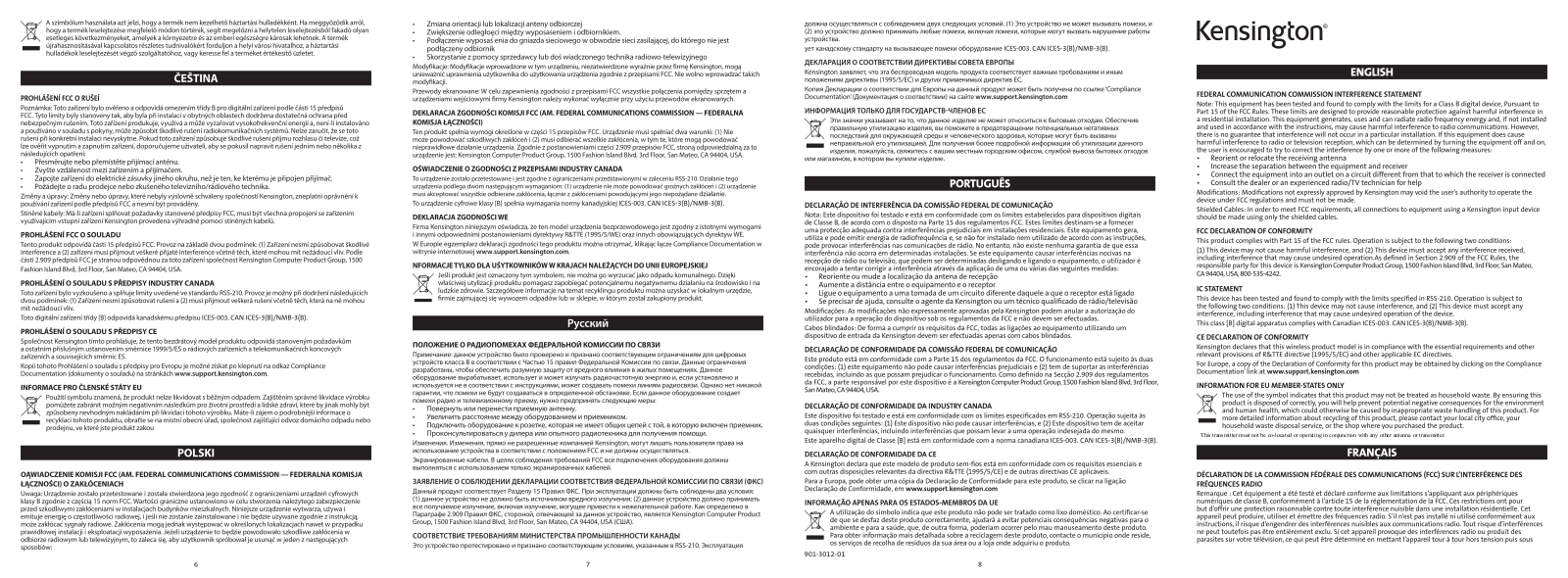 Kensington M01371-P, M01371-D User Manual