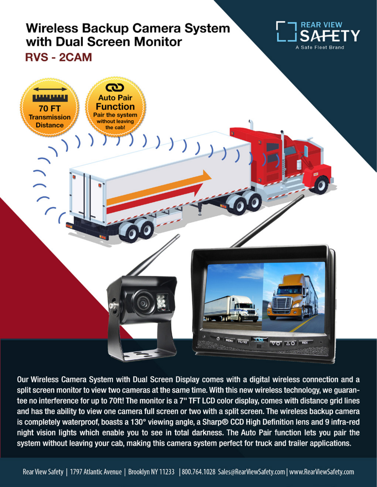 RVS Systems RVS-2CAM-SC, RVS-2CAM-SC-04, RVS-2CAM-A Specsheet