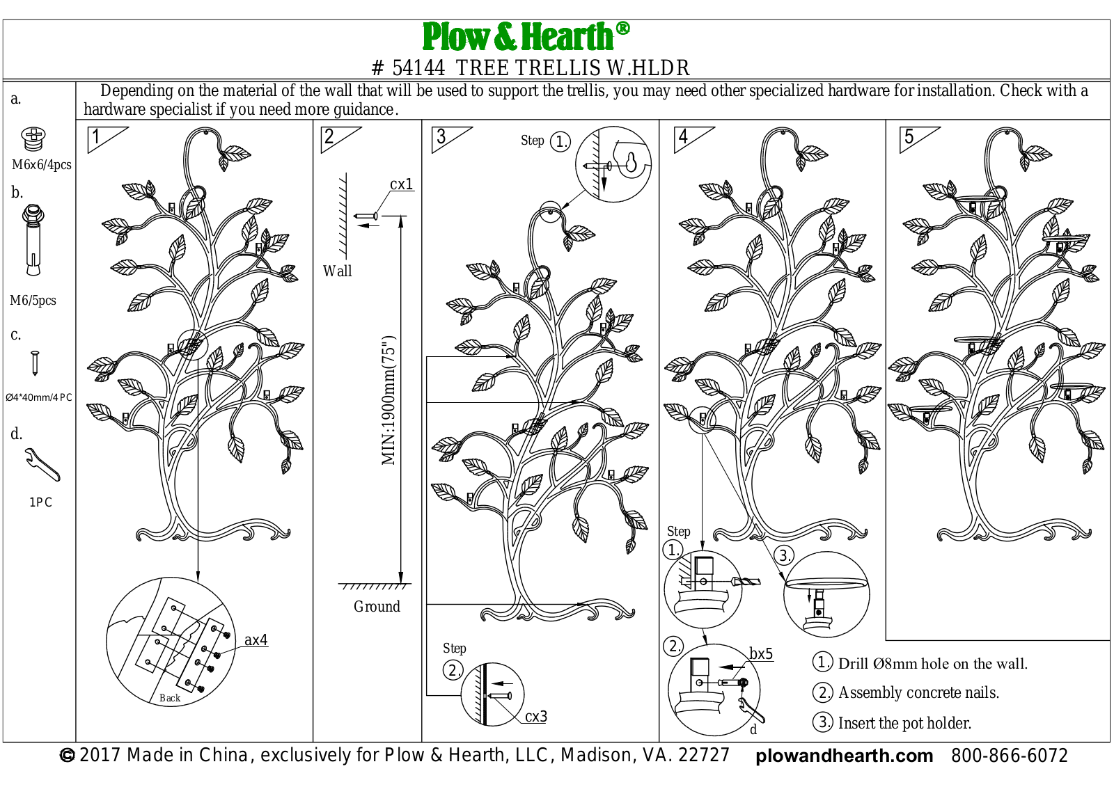 Plow & Hearth PLHE3070 Installation & Assembly - ManualMachine.com