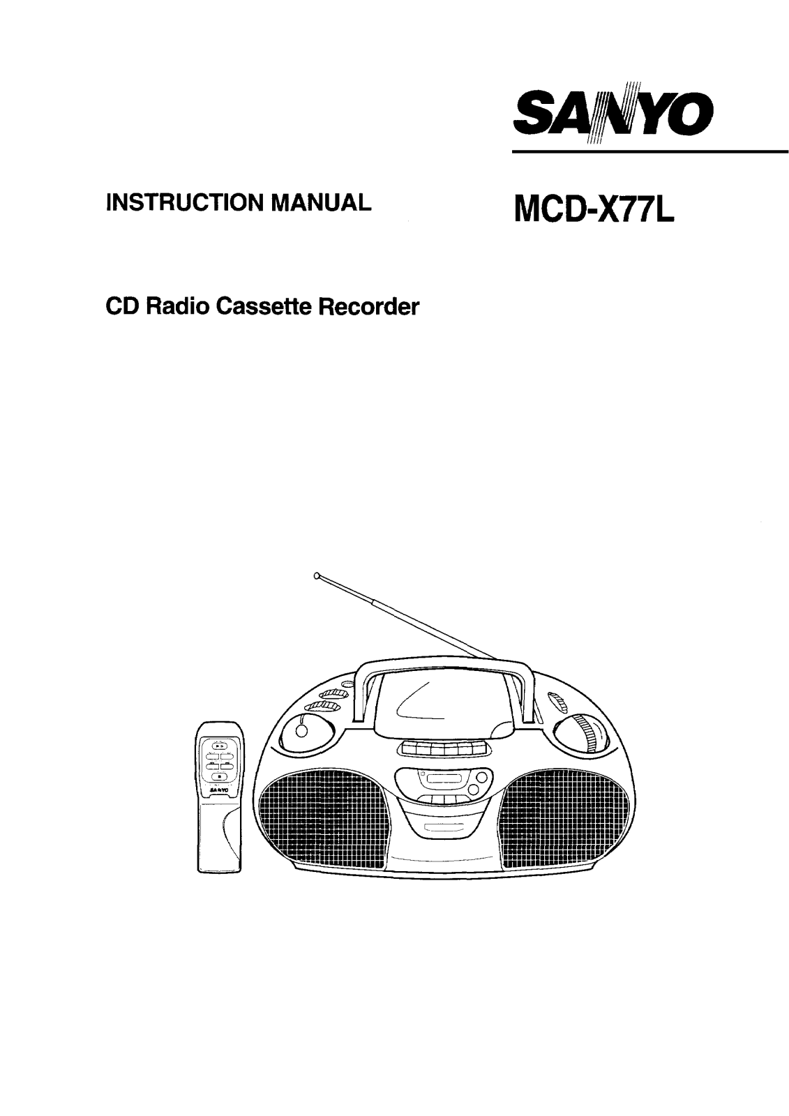 Sanyo MCD-X77L User Manual