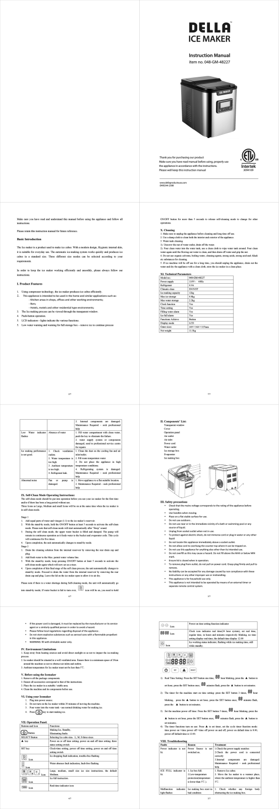 Della 048-GM-48227 User Manual