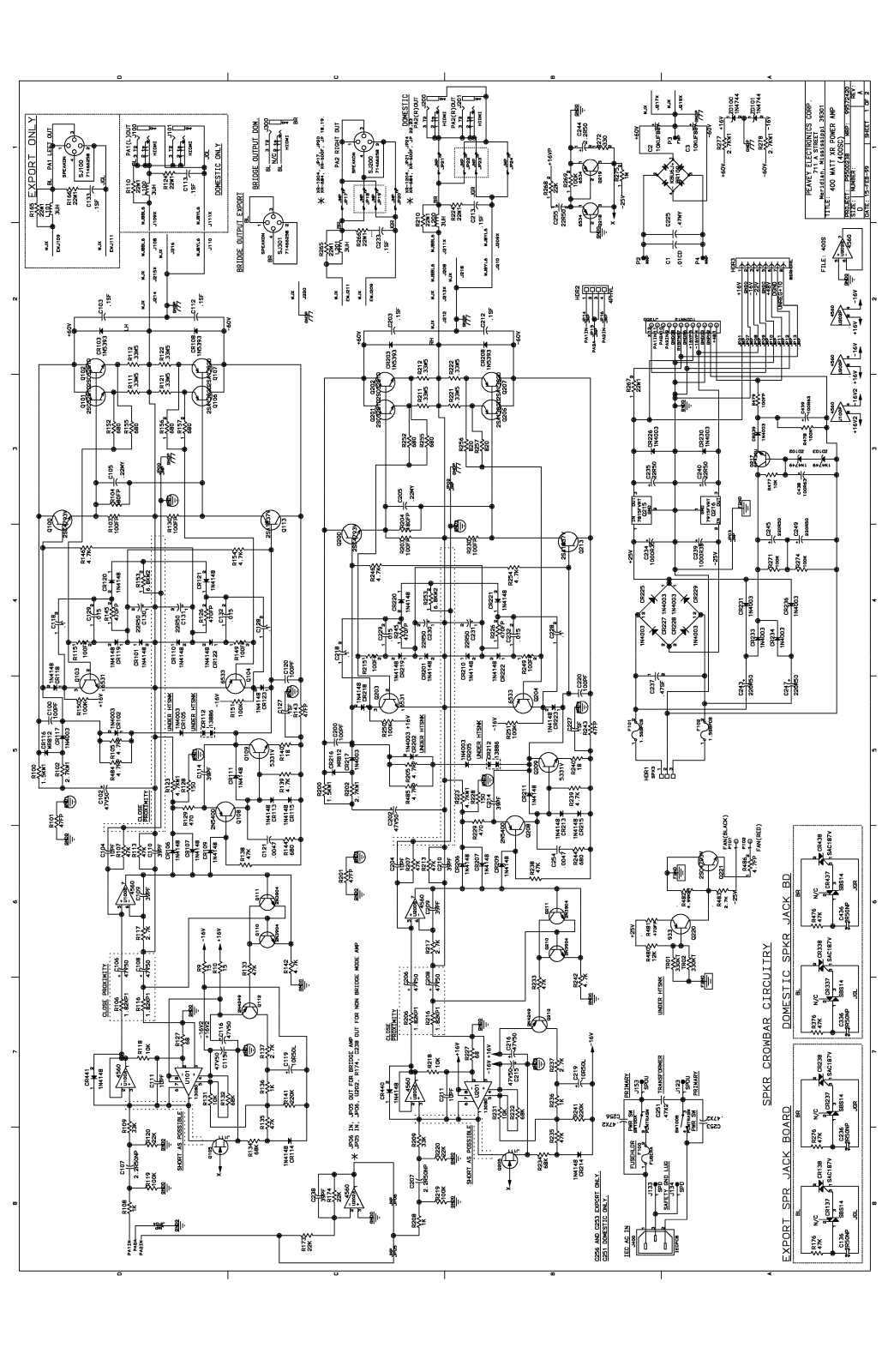 PEAVEY XR400SC, XR684, XR1204 Service Manual