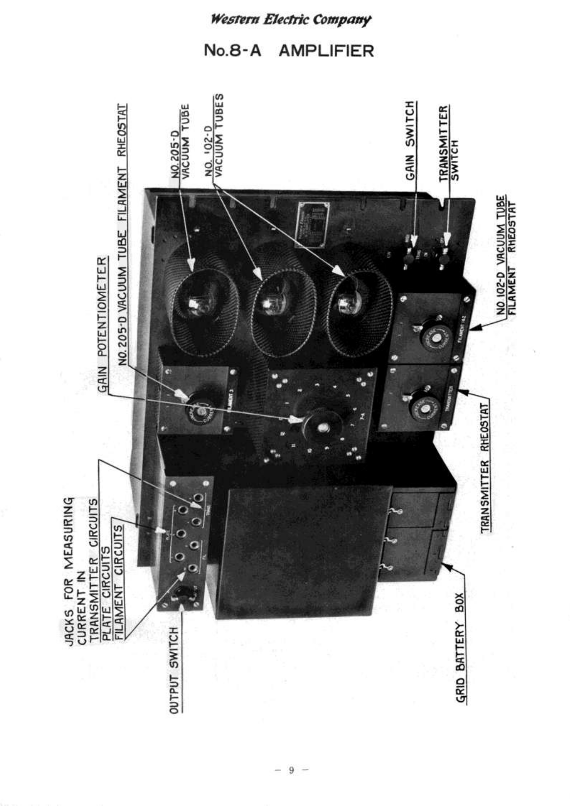 Western Electric 8 a, 8 b, 8 c schematic