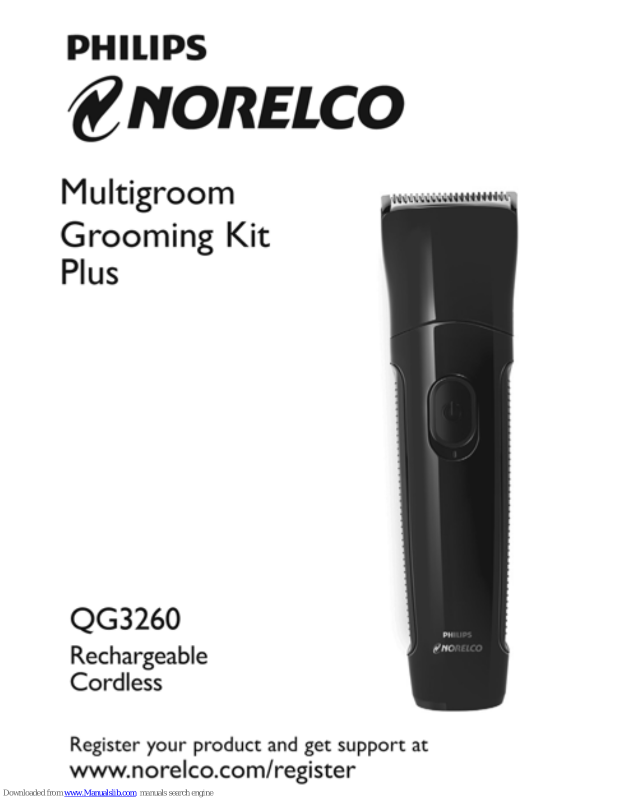 Philips QG3260/41, Norelco QG3260 User Manual