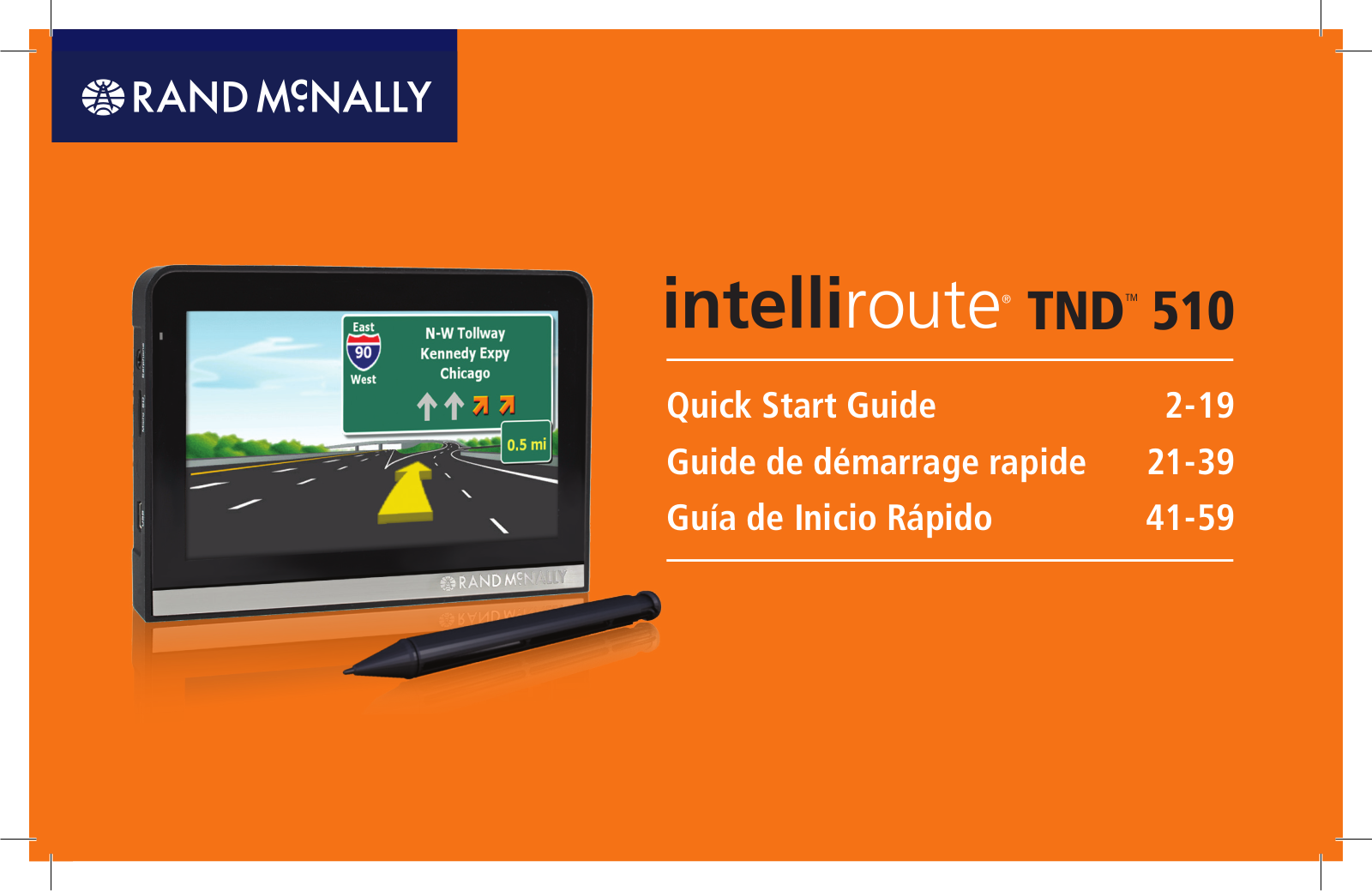 Rand McNally TND 510 Quick Start Guide