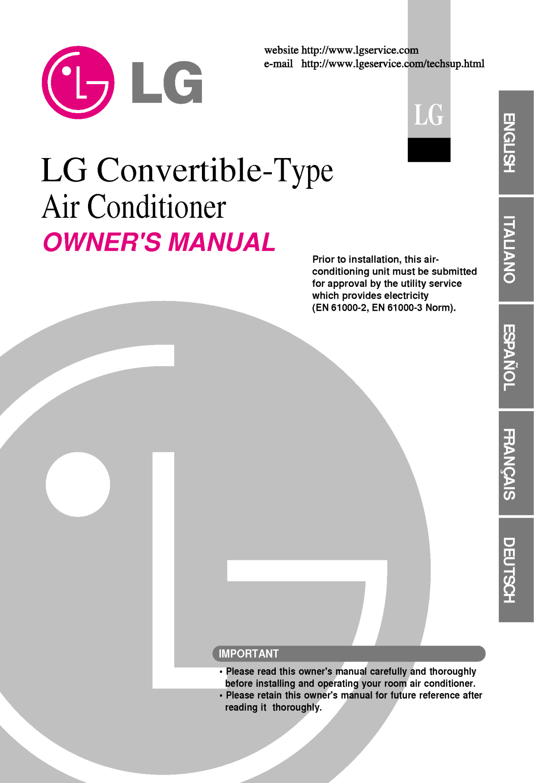 LG UV30 NBC, AVNH126ELAC, UV12 NEC User Manual