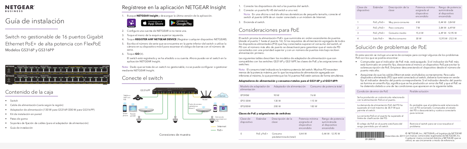 Netgear GS316P Installation Manual