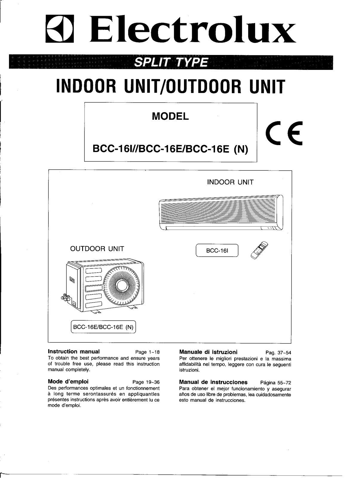AEG BCC16I, BCC16E User Manual