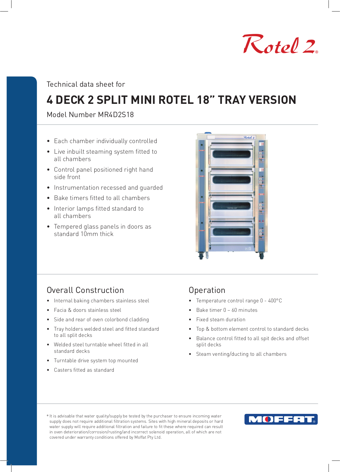 Moffat MR4D2S18 User Manual