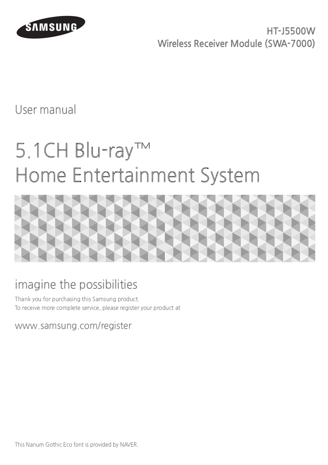 Samsung SWA-7000, HT-J5500W User Manual