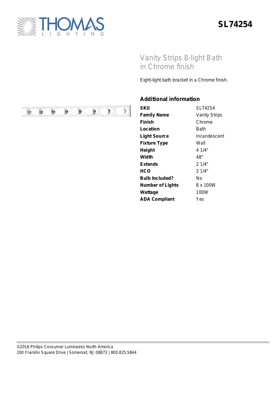 Thomas Lighting SL74254 User Manual - ManualMachine.com