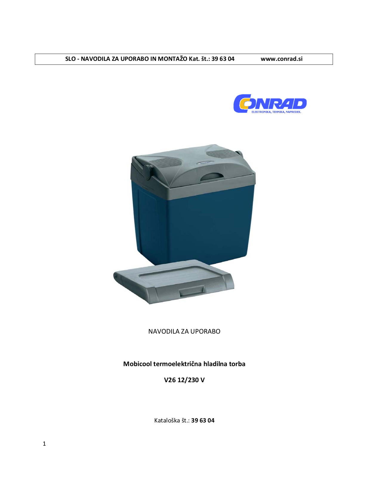 MobiCool V26 Operating manual