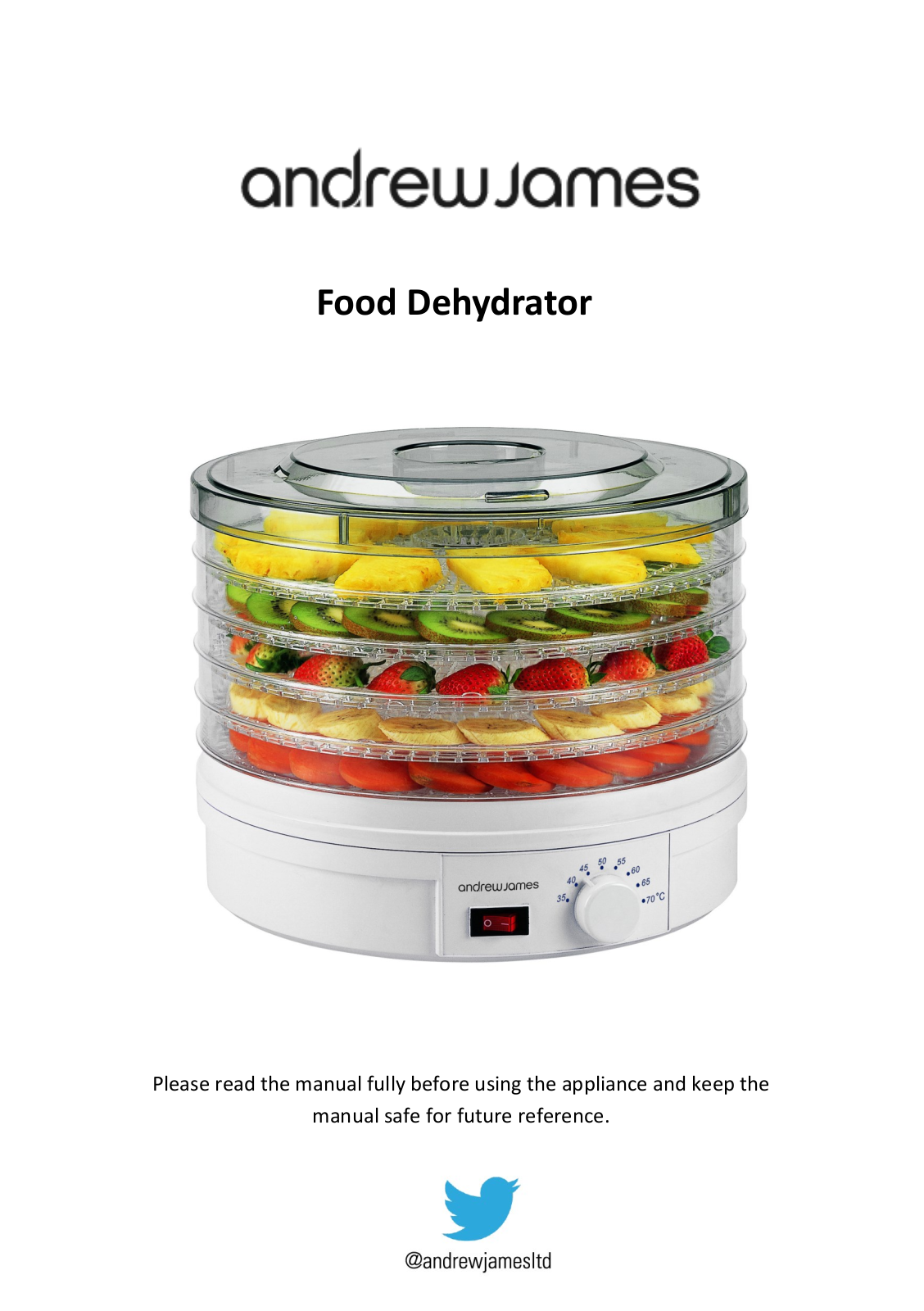 Andrew James Food Dehydrator User Manual