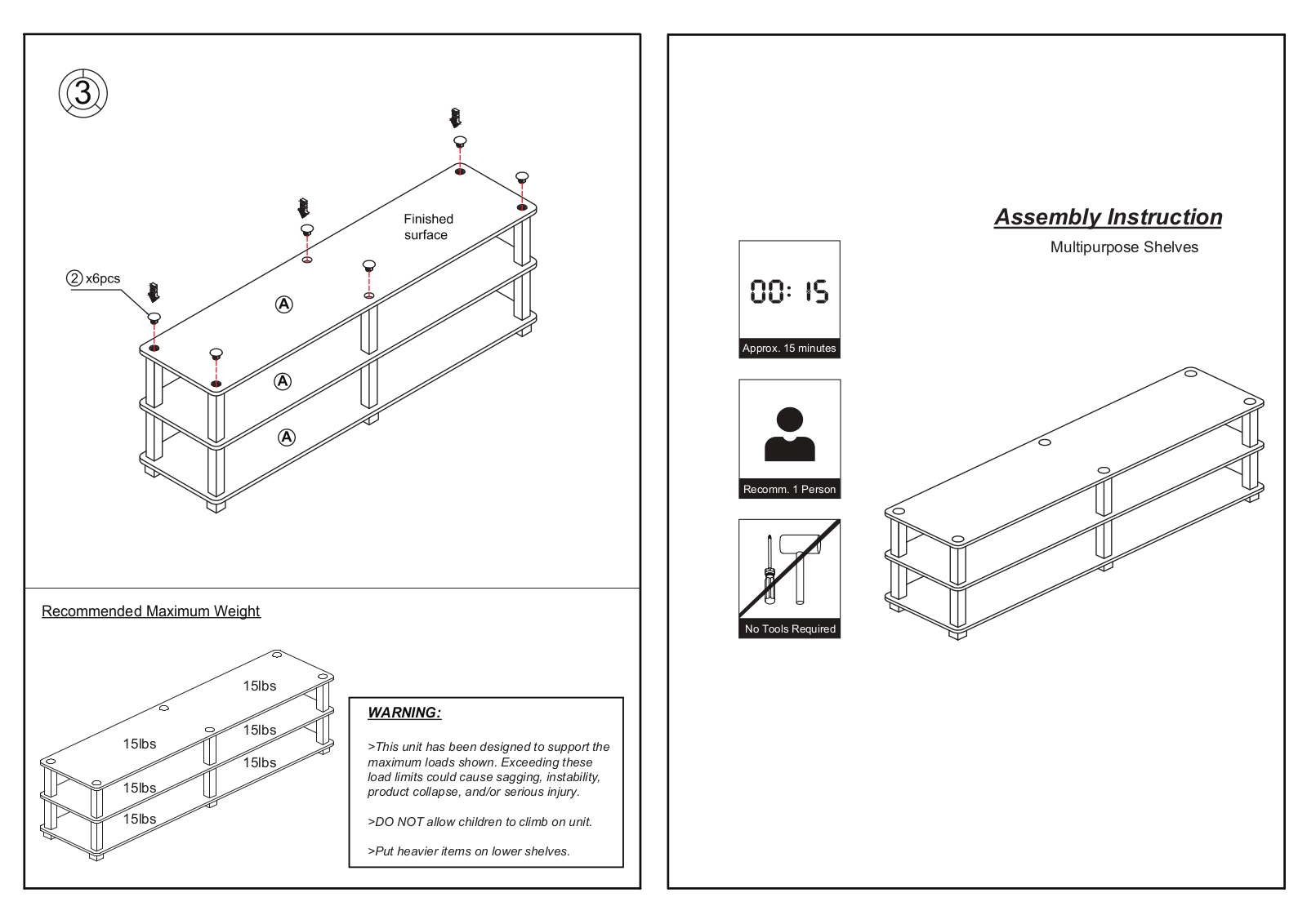 Symple Stuff W005161369 Installation & Assembly - ManualMachine.com