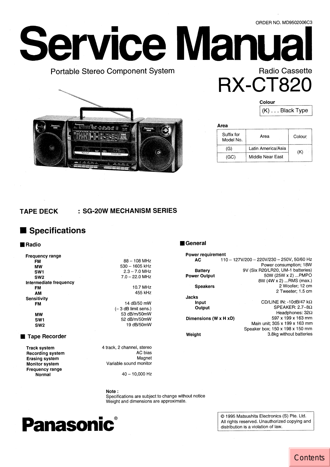 JVC RX CT820 G, RX CT820 GC Service Manual