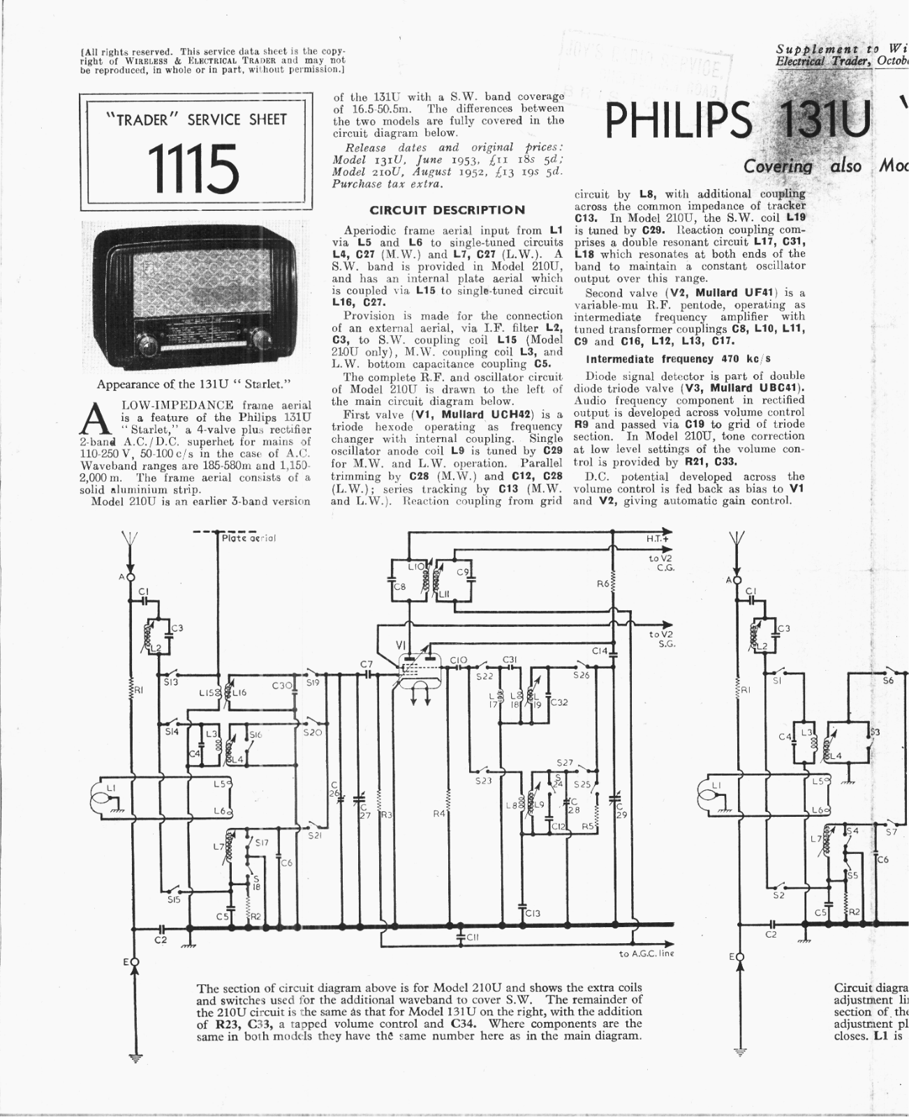 Philips 131-U Service Manual