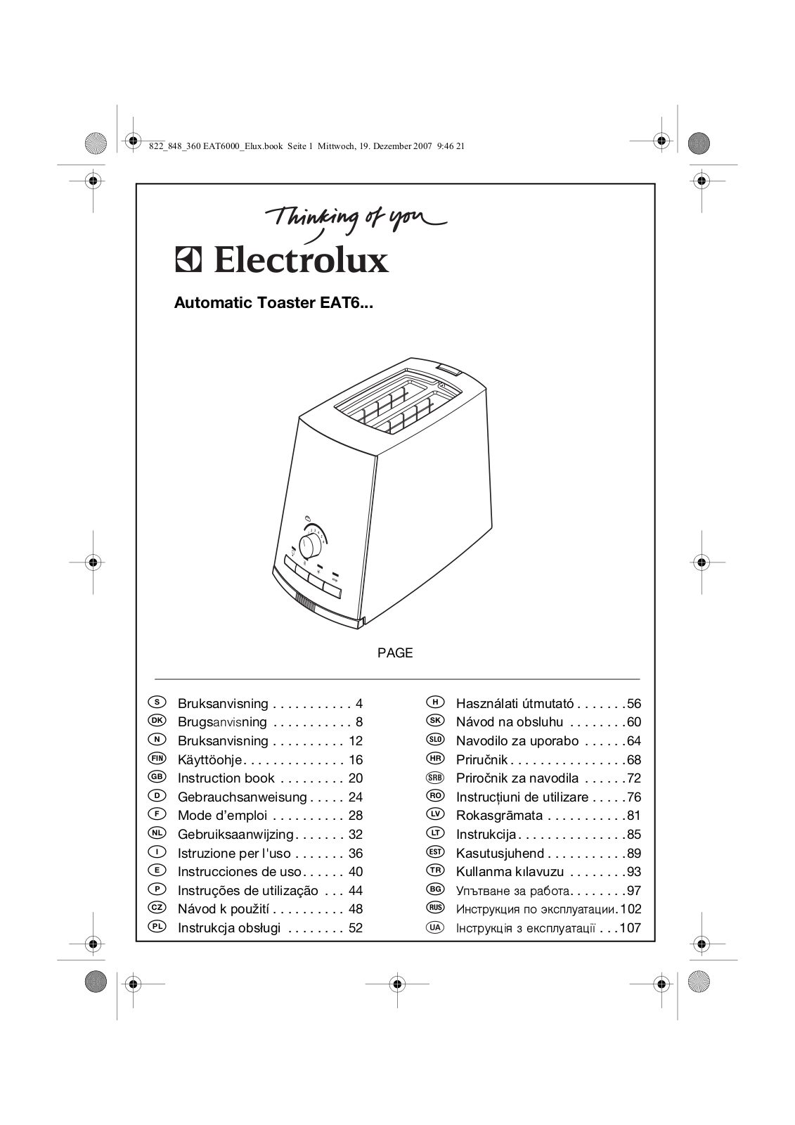 AEG EAT6... User Manual