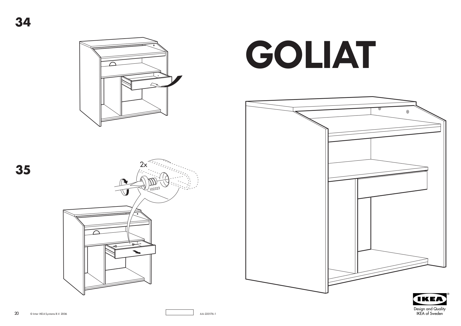 IKEA GOLIAT COMPUTER DESK 31X20