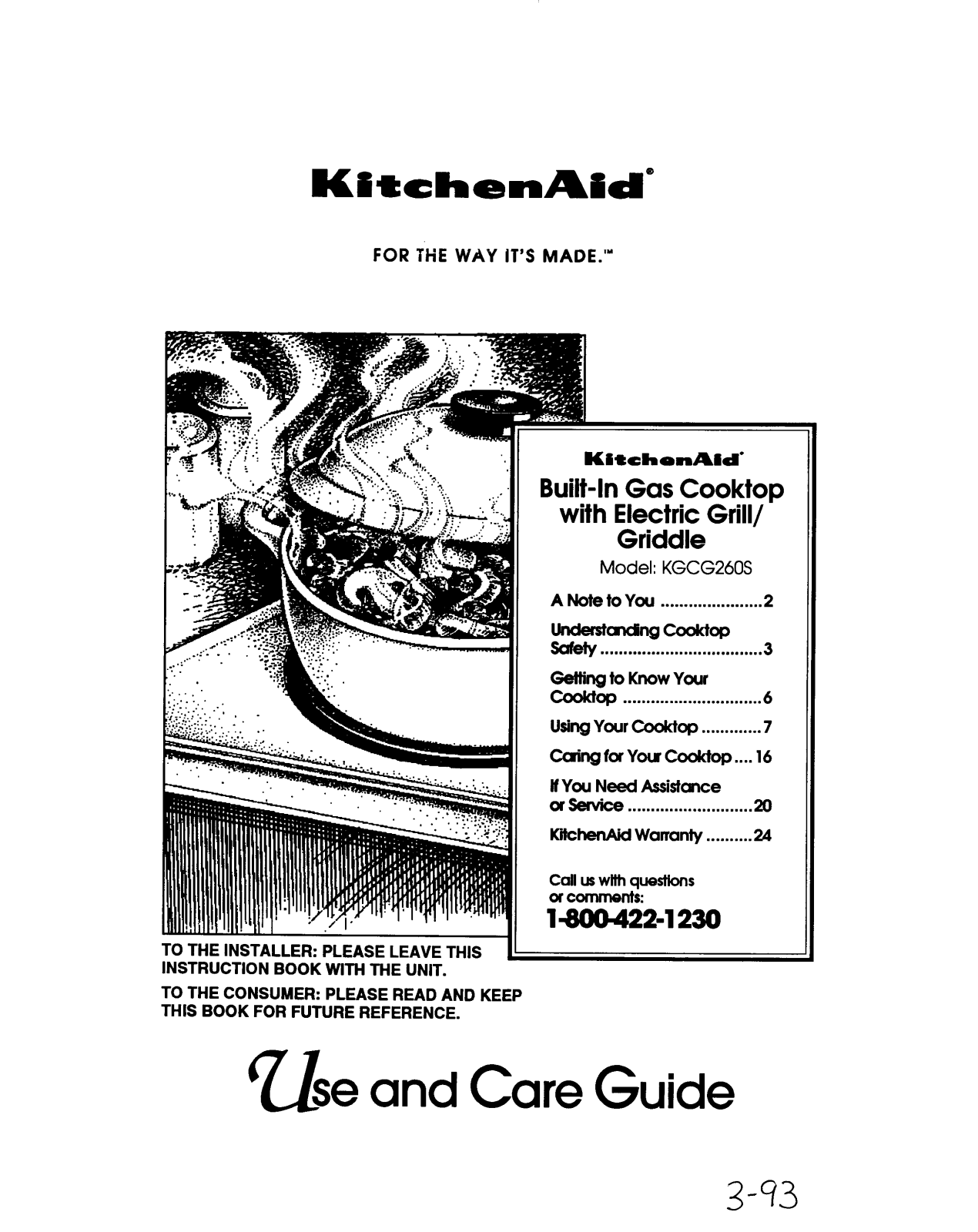 KitchenAid KGCG260S User Manual