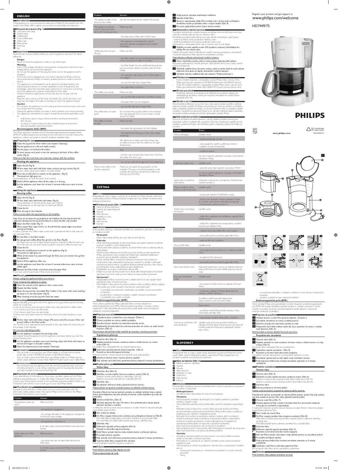 PHILIPS HD7449 User Manual