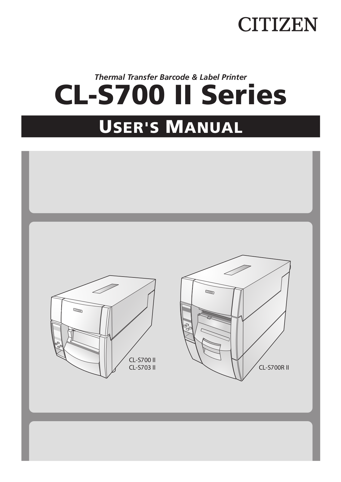 Citizen CL-S703II Service Manual