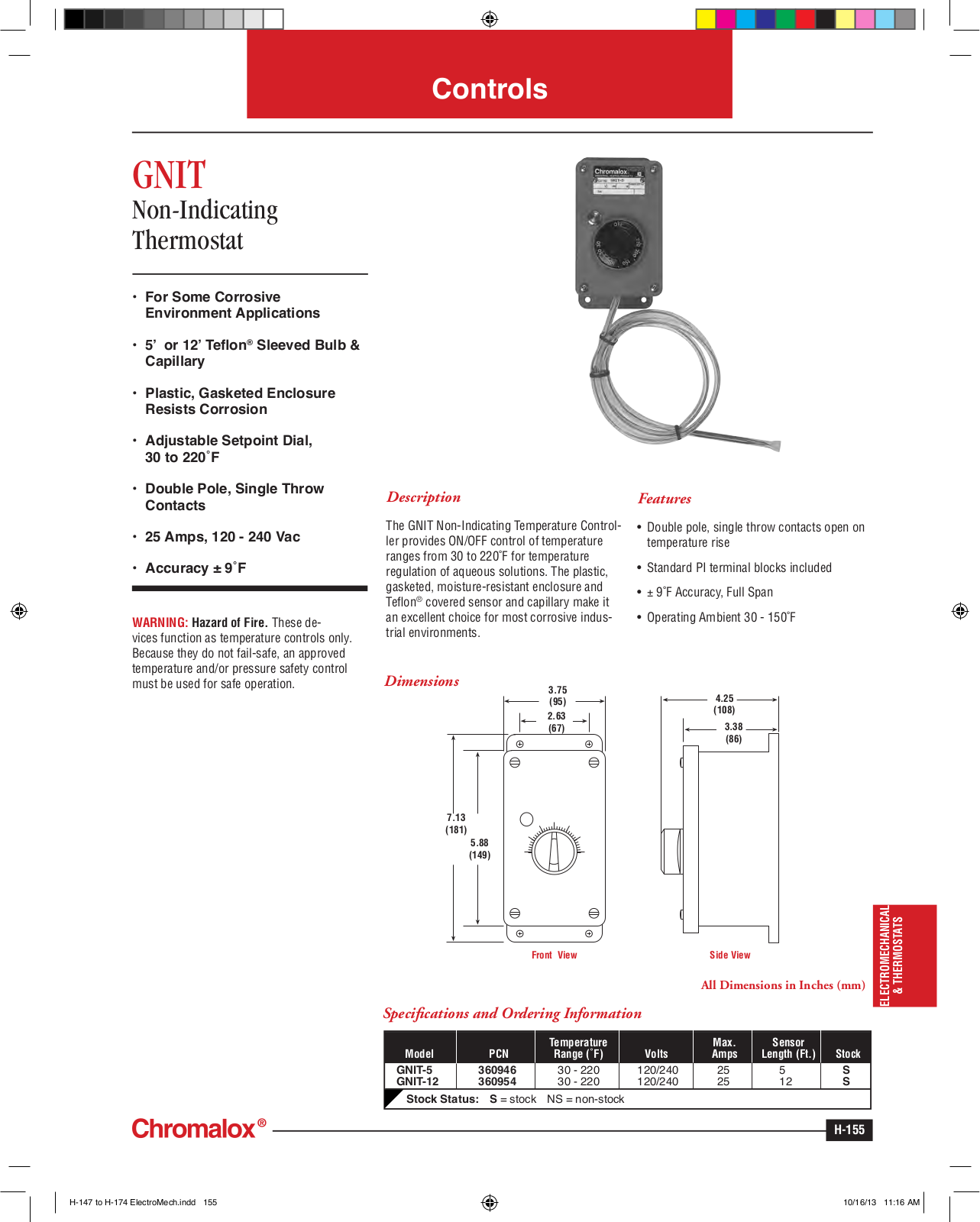 Chromalox GNIT Catalog Page