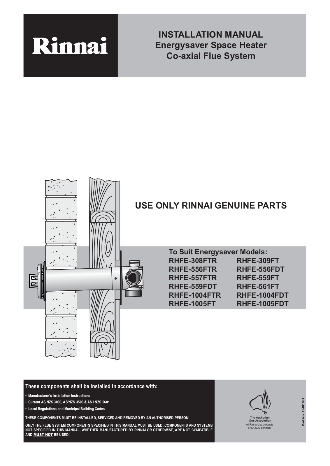 Rinnai K309FTN, K561FTN Installation Guide