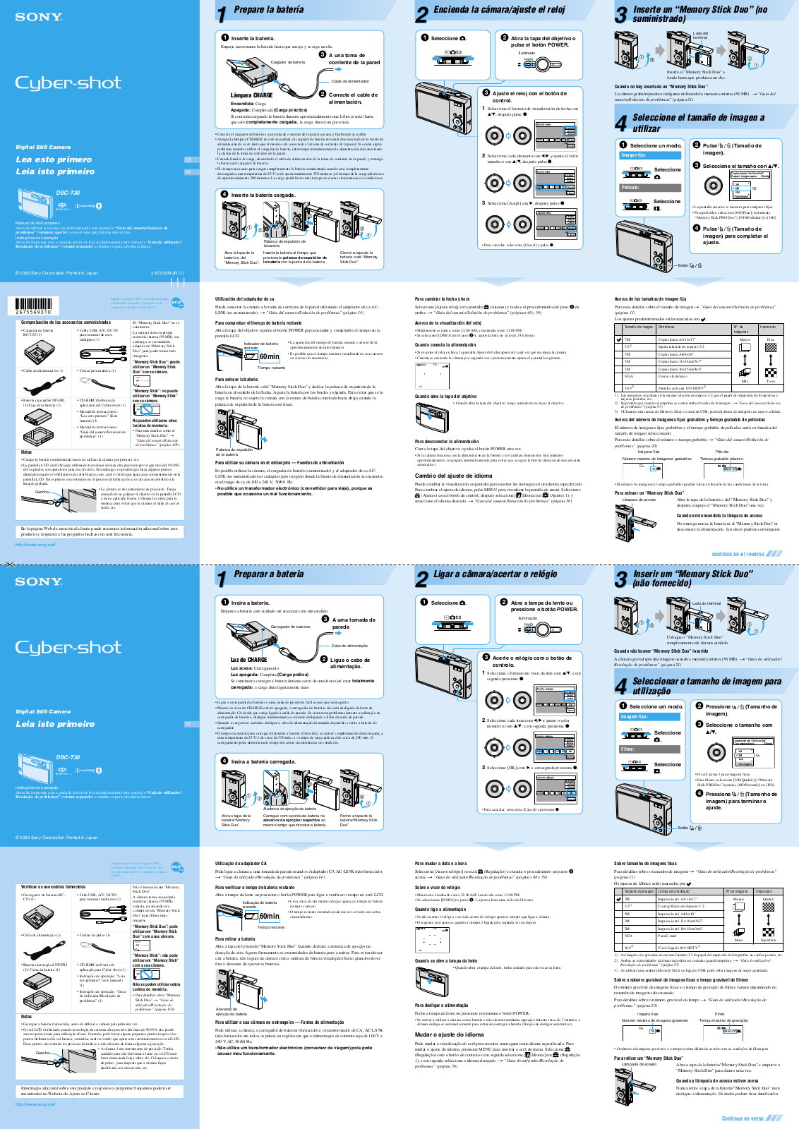 Sony CYBER-SHOT DSC-T30 User Manual