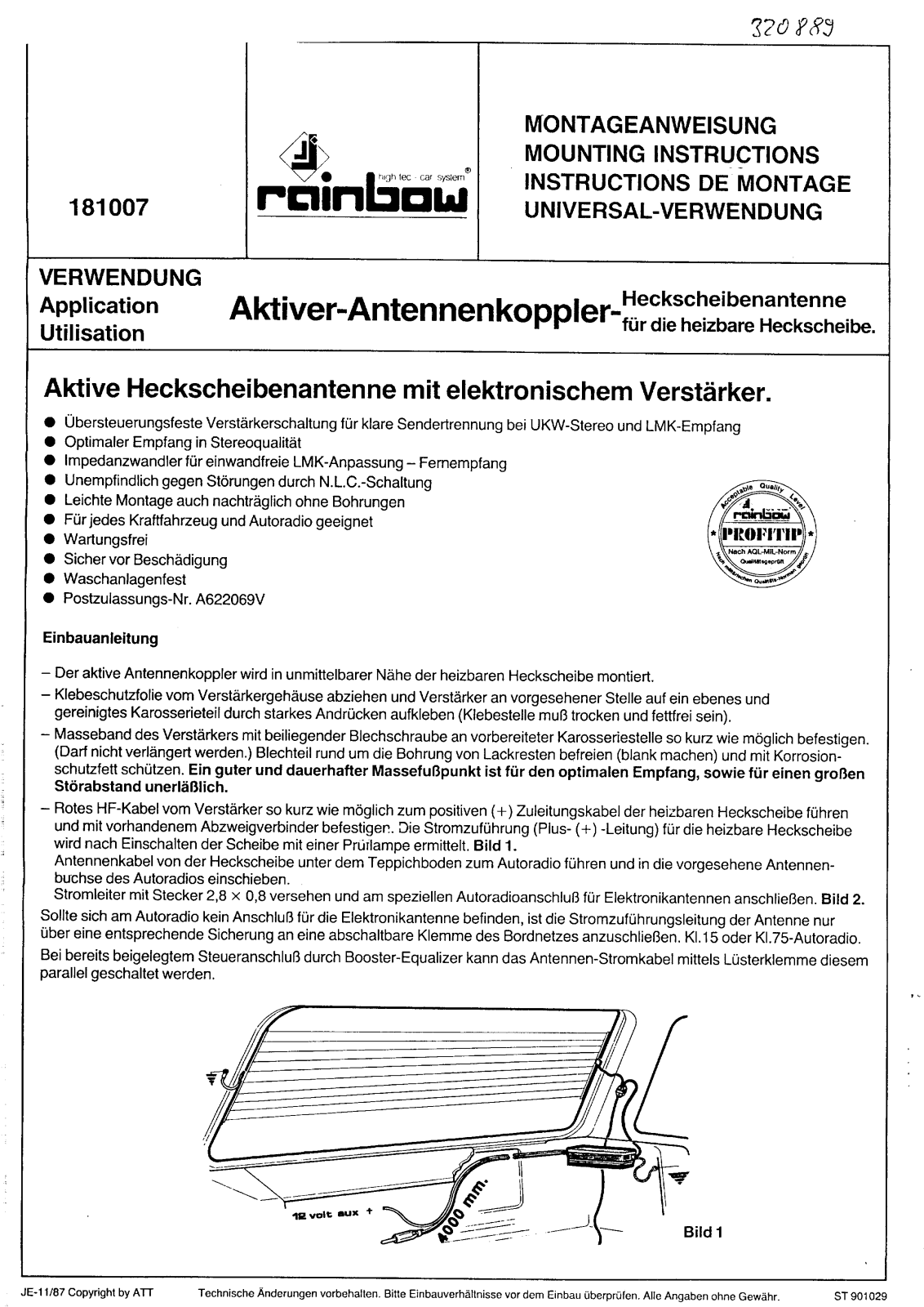 Conrad 181007 Operation Manual