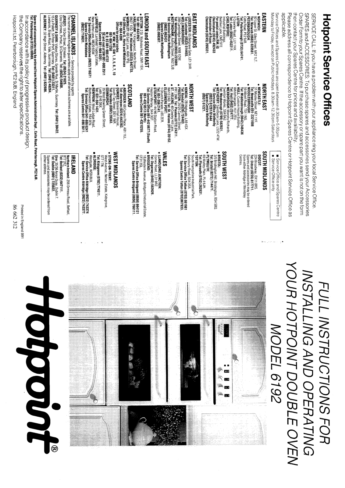 Hotpoint 6192 User Manual