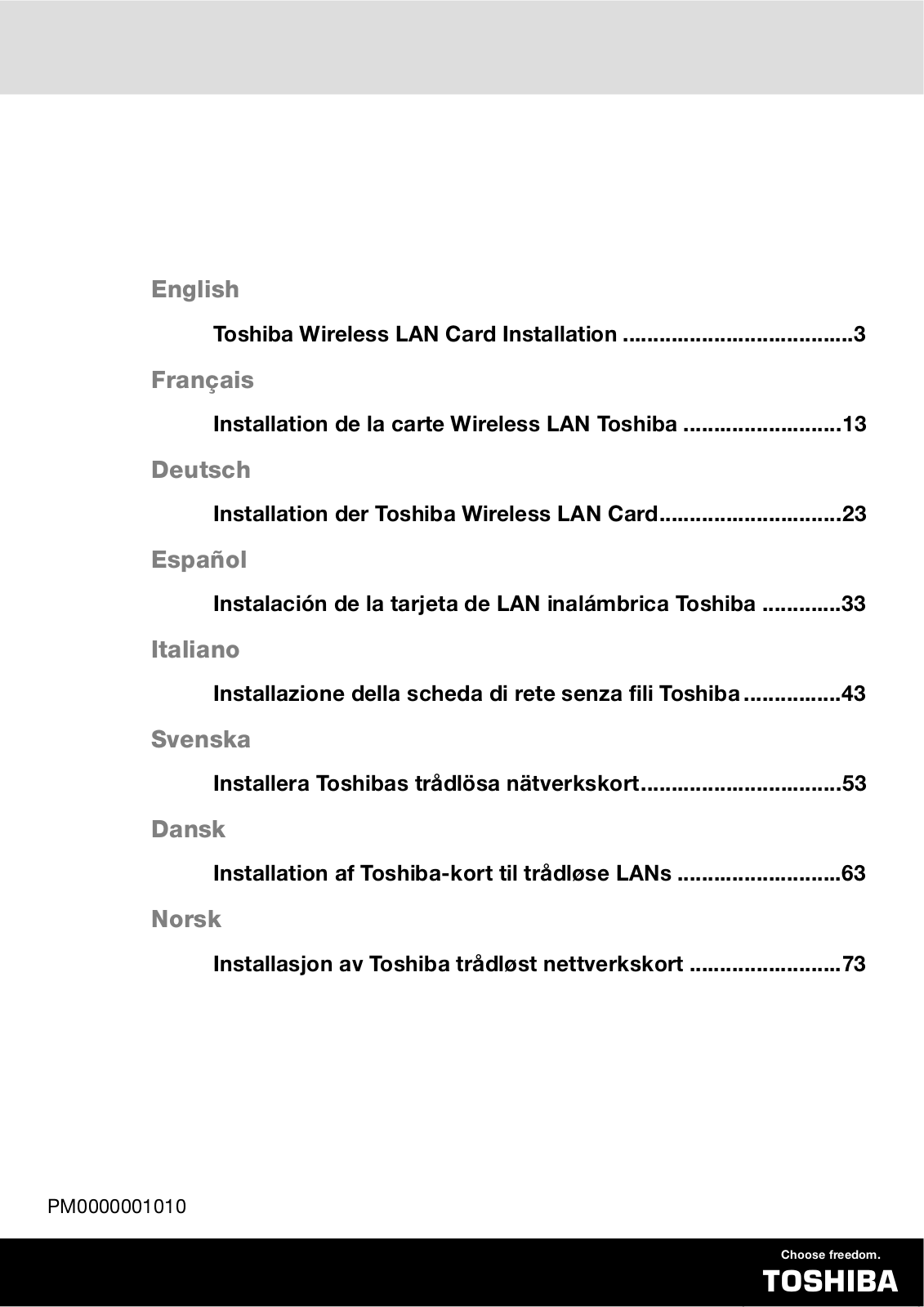 Dynabook PA3070WL User Manual