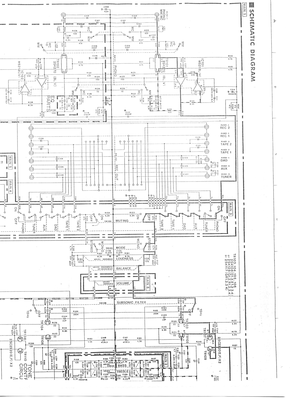 Yamaha A-500 Schematic