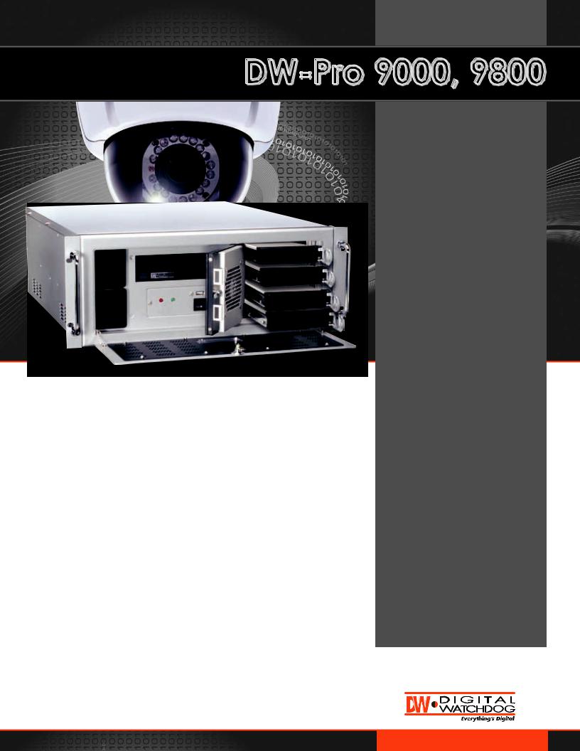 Digital Watchdog DW-Pro-9816-4000, DW-Pro-9832-8000, DW-Pro-9832-6000, DW-Pro-9832-5000, DW-Pro-9832-4000 Specsheet