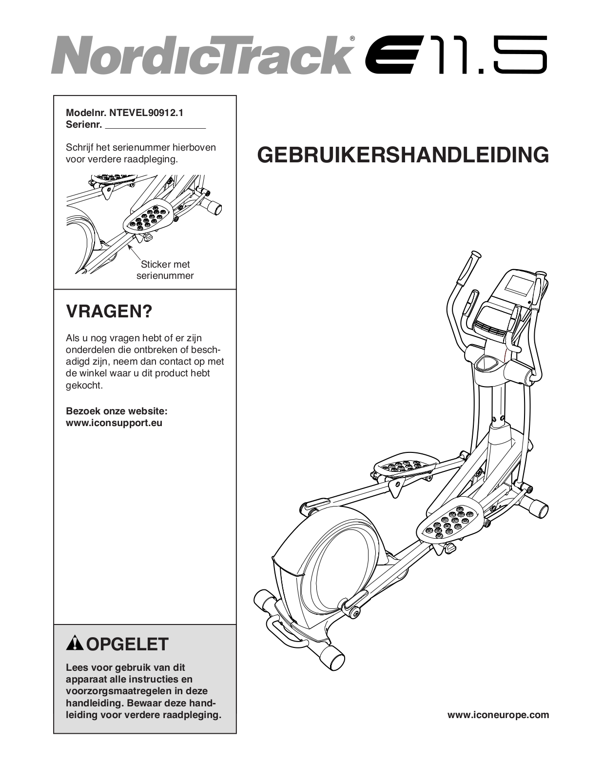 NordicTrack NTEVEL909121 Owner's Manual