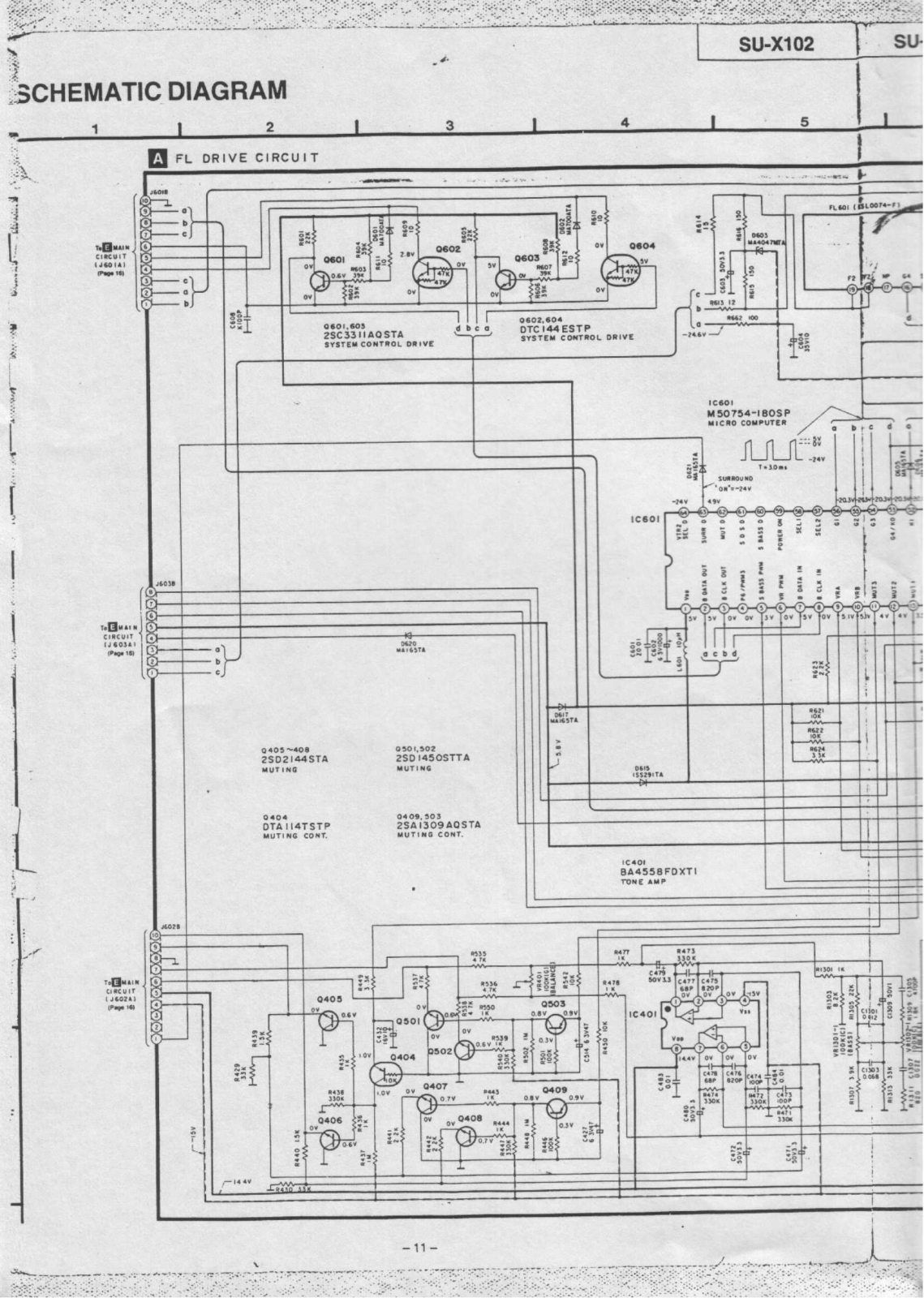 Technics SU-X102 Schematic