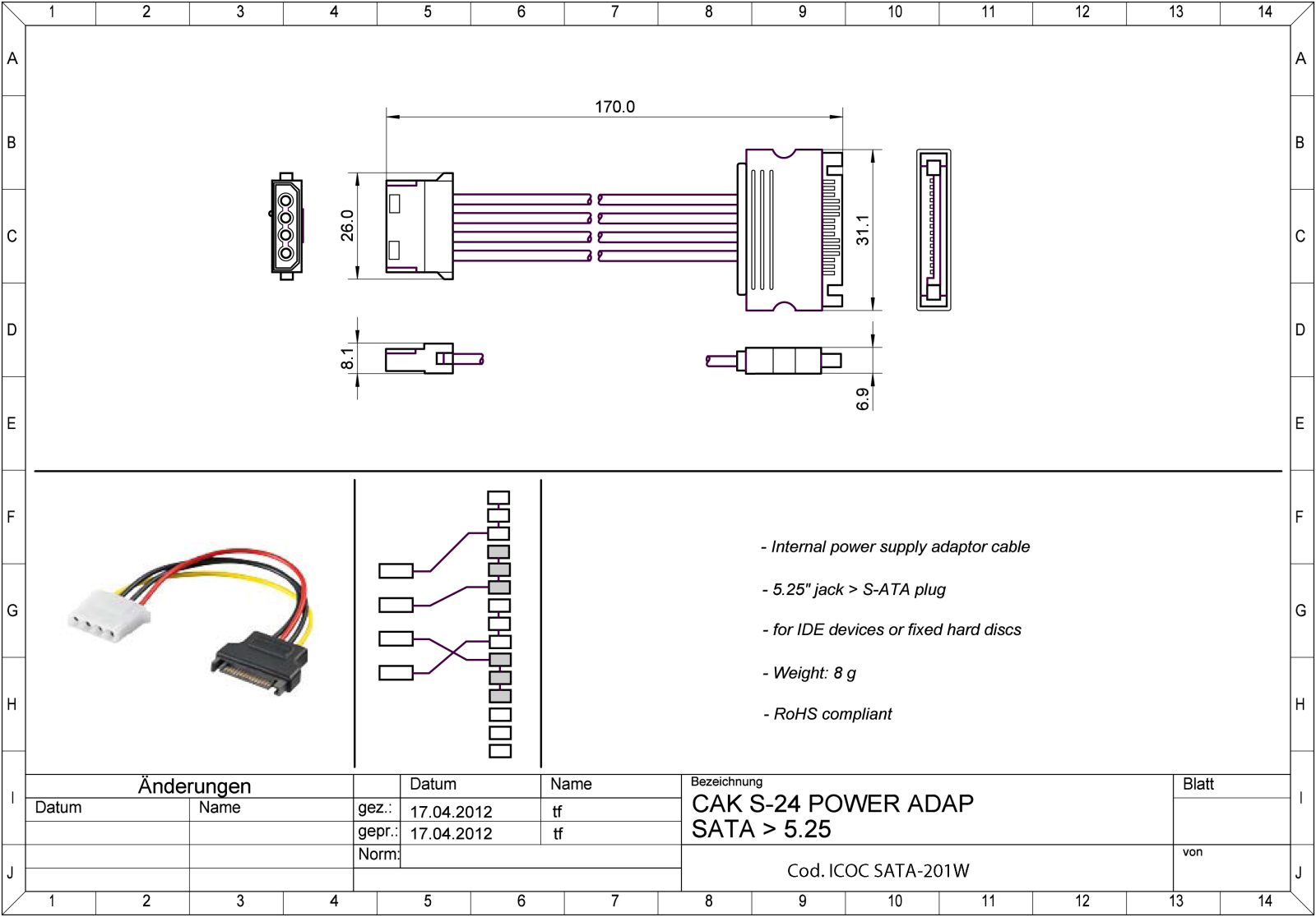 Goobay ICOC SATA-201W Drawing - ManualMachine.com