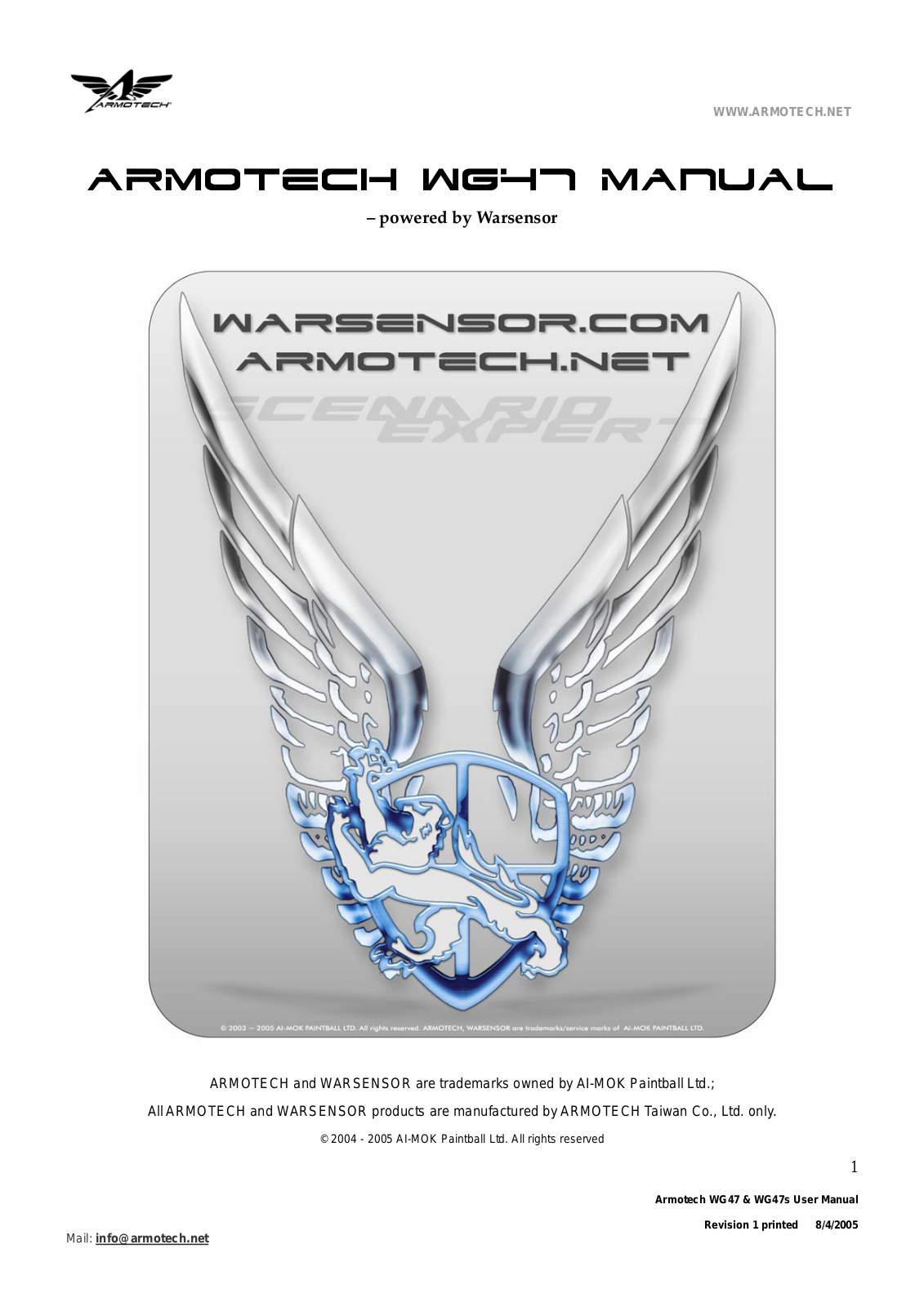 Armotech WG47 User Manual