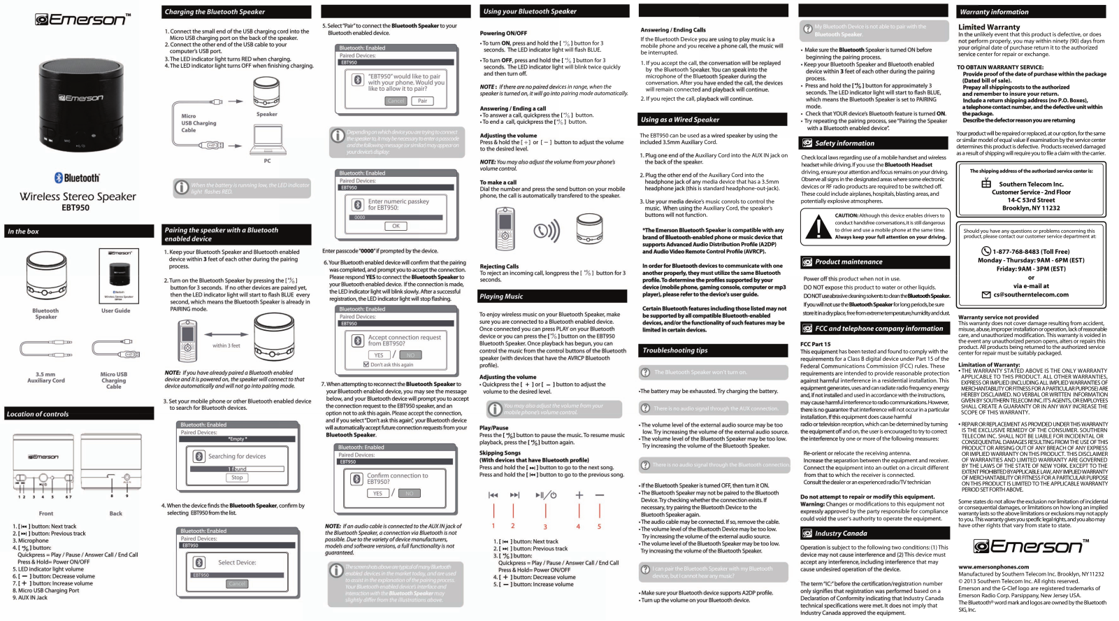 Emerson EBT950 User Manual