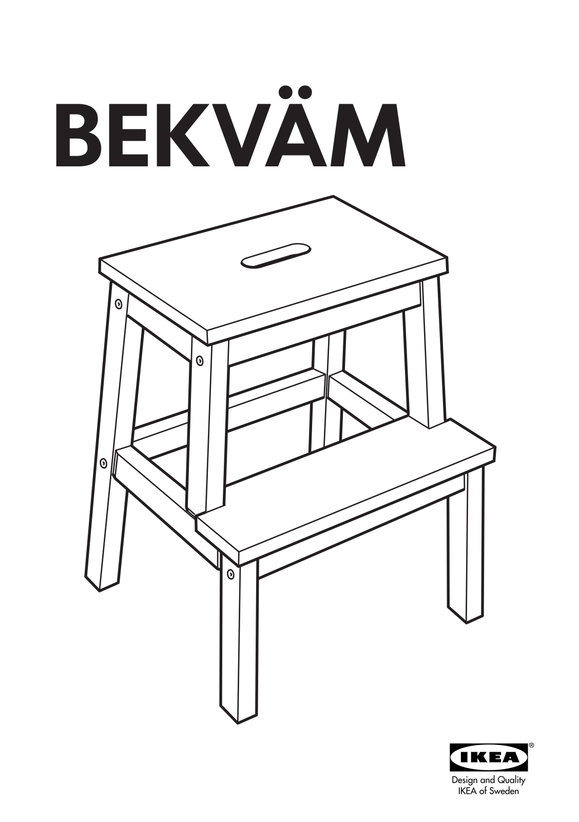 IKEA BEKVÃM STEP-STOOL Assembly Instruction
