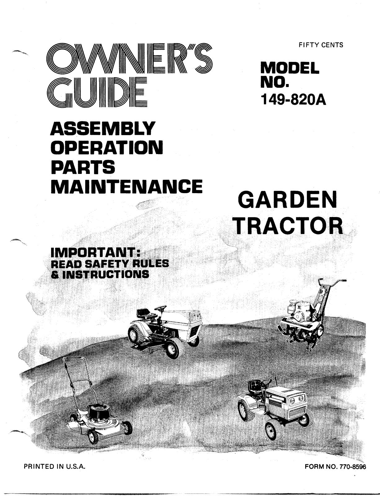 Bolens 149-820A User Manual